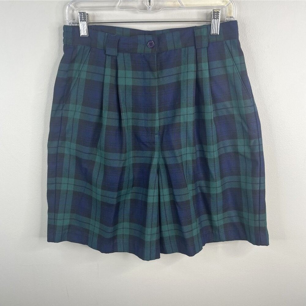 Vintage Black Watch Tartan Plaid Shorts 12 Preppy Old Money‎ Twee Academia Geek